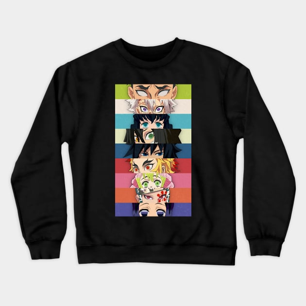 The 9 Hashira Demon Slayer Crewneck Sweatshirt by VegatchuSaga